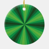 Optical Illusion Green-Ornament Keramisch Ornament (Achterkant)