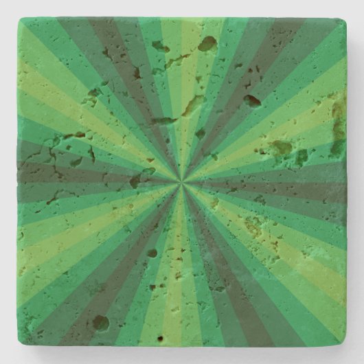 Optical Illusion Green Stone Onderzetter (Voorkant)