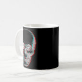 Optical Illusion Halloween Skeleton Skull Koffiemok (Voorkant links)