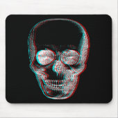 Optical Illusion Halloween Skeleton Skull  Muismat (Voorkant)