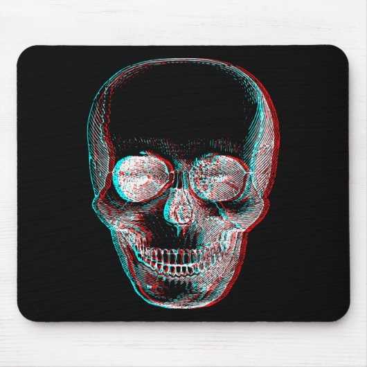 Optical Illusion Halloween Skeleton Skull Muismat (Voorkant)
