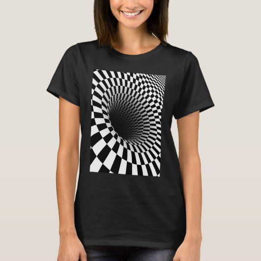 Optical Illusion Hole Illusion Science T-shirt (Voorkant)
