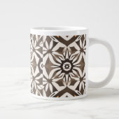 Optical Illusion Op Art Geometric Black White Mug Grote Koffiekop (Rechts)