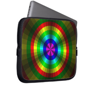 Optical Illusion Rainbow Laptop Hoesje Sleeve