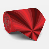 Optical Illusion Red Men's Neck Tie Stropdas (Opgerold)