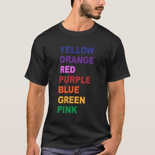 Optical Illusion Shirt - Regenboog Shirt (Voorkant)