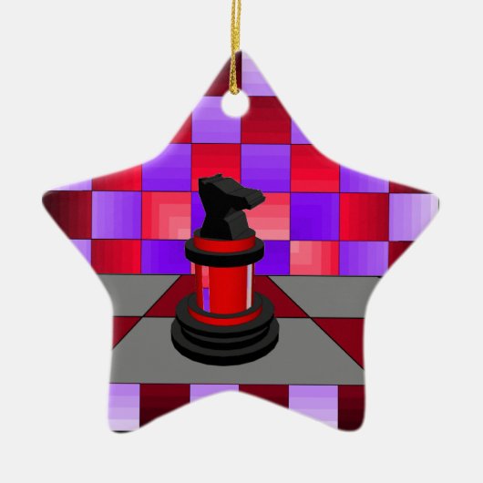 Optical Knight Chess CricketDiane 2013 Keramisch Ornament (Voorkant)