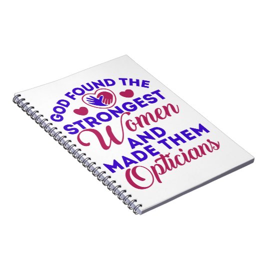Opticiaanse God vond de sterkste vrouwen Opticiens Notitieboek (Rechterzijde)