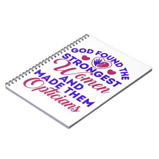 Opticiaanse God vond de sterkste vrouwen Opticiens Notitieboek (Linkerzijde)