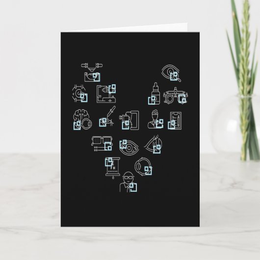 Opticiaanse hartbril kaart (Voorkant)