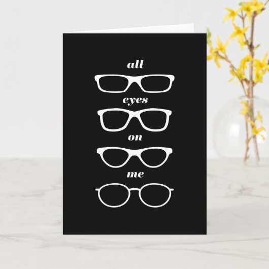 Opticiaanse ogen op glazen Opticien Kaart (Gele Bloem)