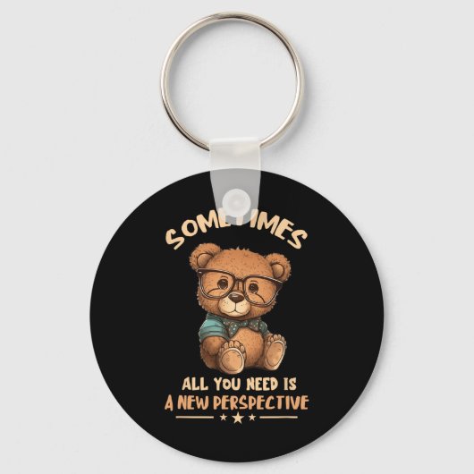 Optician Bear New Perspective Eye Doctor Ophthalmo Sleutelhanger (Voorkant)