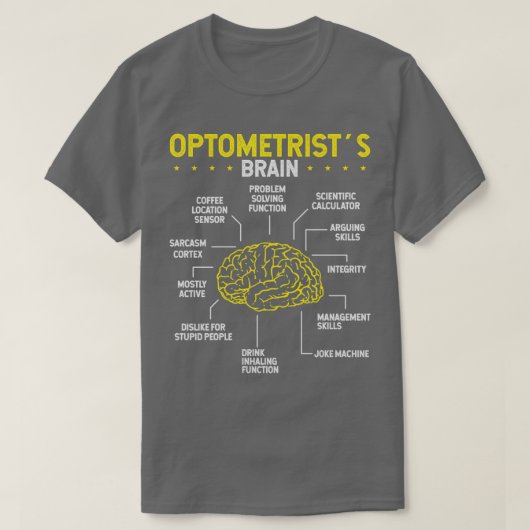 Optician Brain Optomestry Glasses Eye Whisperer T-shirt (Design voorkant)