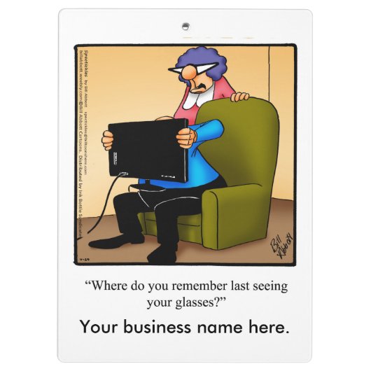 Optician Business Humor Klembord (Achterkant)