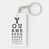 Optician Chart Aangepast bericht Sleutelhanger (achterkant)