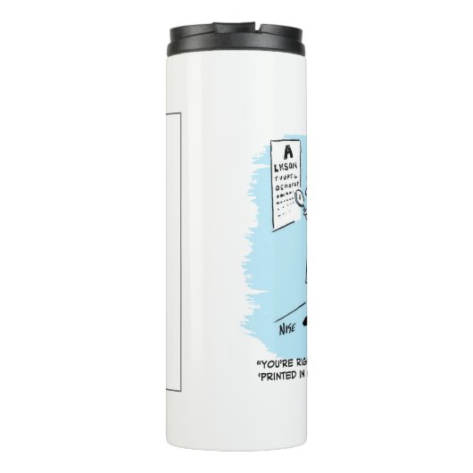 Optician Checkt Wall Chart Small Print Thermosbeker (Achterkant)