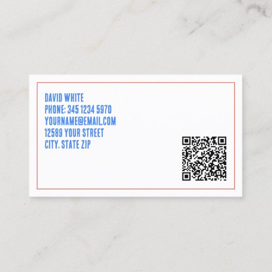 👓 Optician Custom QR Visitekaartje (Achterkant)