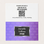 👁️ Optician Custom QR Visitekaartje (Buitenkant ongevouwen)