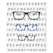 Optician Eye Test Chart and Specs Foto Afdruk (Voorkant)