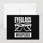 Optician Eyeglass Whisperer Glans Briefkaart (Voorkant / Achterkant)