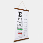Optician Oogkaart Muur Hangend Wandkleed (Gebogen)