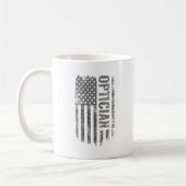 Optician USA Flag Distressed design Koffiemok (Links)
