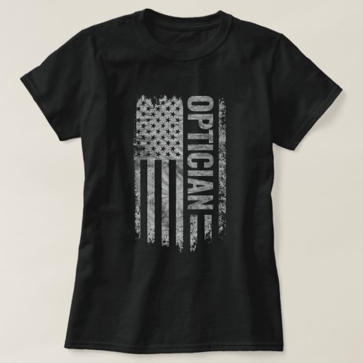 Optician USA Flag Distressed design T-shirt (Design voorkant)
