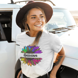 Opticien Beroep Rainbow Zonnebloem T-shirt