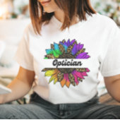 Opticien Beroep Rainbow Zonnebloem T-shirt