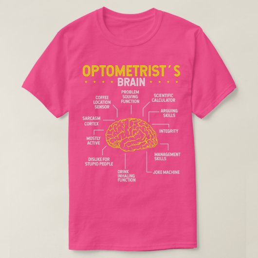 Opticien Brain Optomestry Glasses Oogkever 1 T-shirt (Design voorkant)