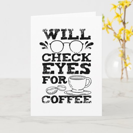 Opticien Coffee Kaart (Gele Bloem)