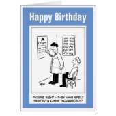 Opticien die een oogtest afgeeft (Voorkant)