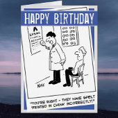 Opticien die een oogtest afgeeft