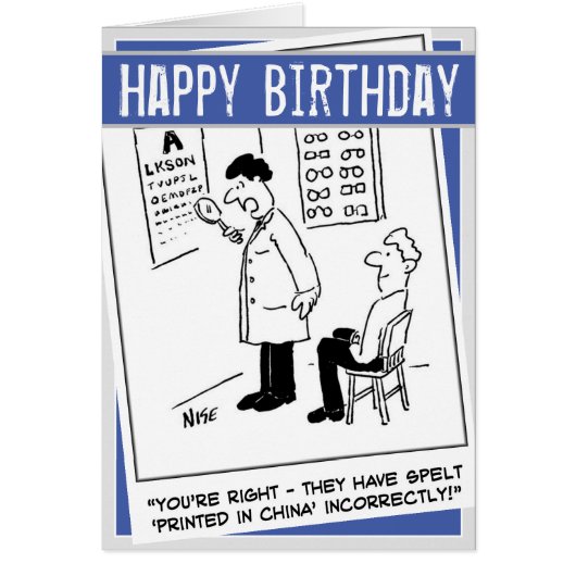 Opticien die een oogtest afgeeft (Voorkant)