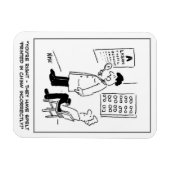 Opticien die een oogtest afgeeft magneet (Horizontaal)