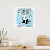 Opticien die een oogtest geeft poster (Keuken)