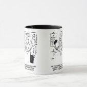 Opticien die een overkoepelende oogtest geven mok (Midden)