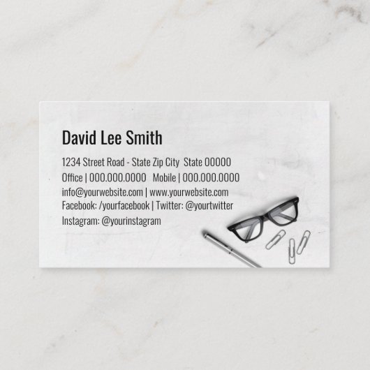 Opticien Glases Visitekaartje (Achterkant)