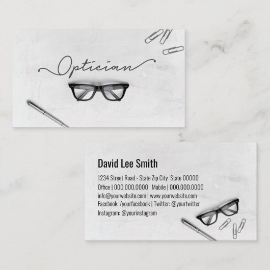 Opticien Glases Visitekaartje (Voorkant / Achterkant)