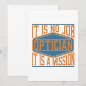 Opticien - Het is geen werk, het is een missie Bedankkaart (Voorkant / Achterkant)