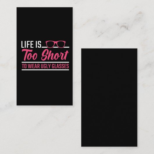 Opticien Humor Eye Doctor in de oogbril optometris Visitekaartje (Voorkant / Achterkant)