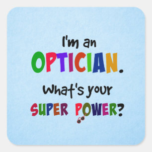 Opticien humor, vierkante sticker
