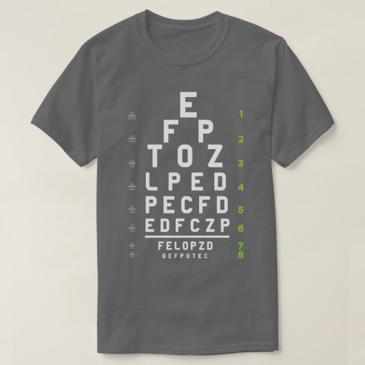 Opticien Oftalmoloog Funny Optics Eye Optometer T-shirt (Design voorkant)