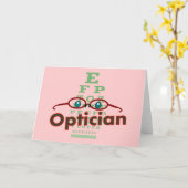 Opticien—Ooggrafiek Geschenken Kaart (Gele Bloem)