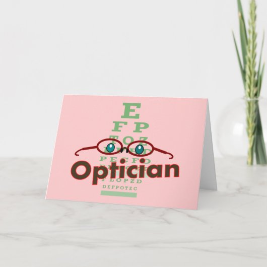 Opticien—Ooggrafiek Geschenken Kaart (Voorkant)