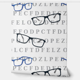 Opticien Optometrist Oogkaart en Bril Behang