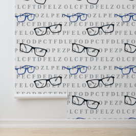 Opticien Optometrist Oogkaart en Bril Behang