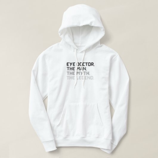 opticien optometrist ophthalmoloog typografie hoodie (Design voorkant)