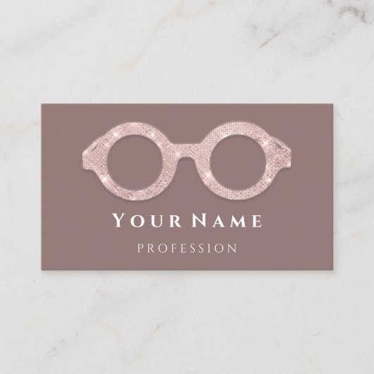 Opticien rokerige Roos Oogoogbolletjes Visitekaartje (Voorkant)