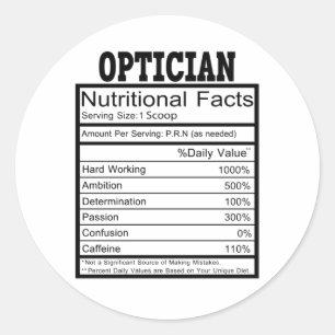 Opticien Ronde Sticker